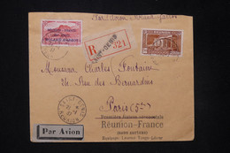 RÉUNION - Enveloppe En Recommandé De St Denis Pour Paris Par 1ère Liaison Aérienne En 1937 Avec P.A. N°1 - L 80167 - Brieven En Documenten