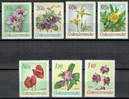 TCHECOSLOVAQUIE: Y&T N° 1584/90 ** - Fleurs Diverses De Jardins Botaniques. - Andere & Zonder Classificatie