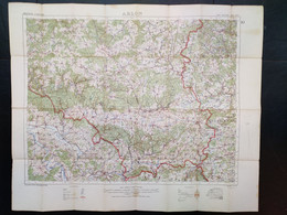 Carte Topographique Militaire UK War Office 1916 World War 1 WW1 Luxembourg Arlon Bahay Martelange Marbehan Oberkorn - Topographical Maps