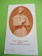 Image Pieuse Ancienne/Saint Pierre CHANEL/Mariste/Premier Martyr D'Océanie/Oeuvre Pontificales Missionnaires/1954 IMP95 - Images Religieuses