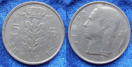 BELGIUM - 5 Francs 1974 Flemish KM# 135.1 Baudouin I (1951-1993) - Edelweiss Coins - Sin Clasificación