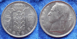 BELGIUM - 5 Francs 1978 Flemish KM#135.1 Baudouin I (1951-93) - Edelweiss Coins - Unclassified
