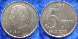 BELGIUM - 5 Francs 1998 French KM#189 Albert II (1993-2002) - Edelweiss Coins - Unclassified
