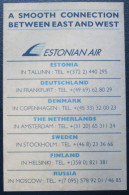 ESTONIAN AIR ESTONIA CARD WELCOME TICKET AIRWAYS AIRLINE STICKER LABEL TAG LUGGAGE BUGGAGE PLANE AIRCRAFT AIRPORT - Europa