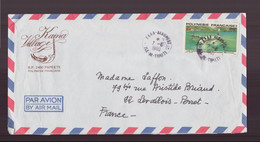 Polynésie Française, Enveloppe à En-tête " Kaina Village " Du 7 Juin 1980 De Tahiti Pour Levallois Perret - Covers & Documents