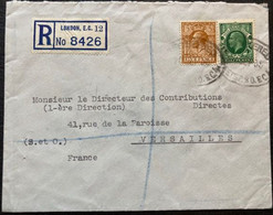 1935 LETTRE RECOMMANDEE REGISTERED COVER LONDON TO VERSAILLES FRANCE - Sin Clasificación