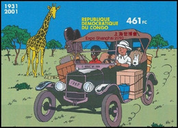 BL205**ND / ONG (2093) SURCHARGE/OVERPRINTING Shanghaï - Tintin Au Congo / Kuifje In Congo - CONGO - Philabédés