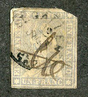 W 15229  Swiss 1856  Mi.# 18 II Ayna FAULTY  O Offers Welcome! - Autres & Non Classés