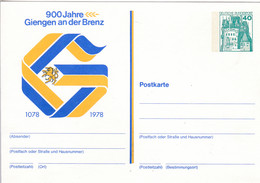 BRD, PP 100 C2/010, BuSchl. 40,  900 Jahre Gingen An Der Brenz - Privatpostkarten - Ungebraucht