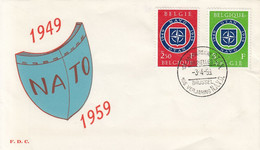 BELGIUM FDC 1147-1148,Nato - 1951-1960