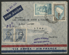 ARGENTINE Enveloppe Par Avion En 1939 Pour Lyon Via AIR FRANCE (voir Description) - Briefe U. Dokumente