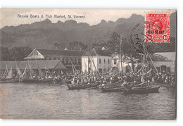 CPA Saint-Vincent-et-les-Grenadines - Bequia Boats And Fish Market - Saint Vincent E Grenadine