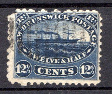 NOUVEAU BRUNSWICK - (Colonie Britannique) - 1860-63 - N° 8 - 12 1/20 C. Bleu - (Bateau à Vapeur Et à Voiles) - Autres & Non Classés