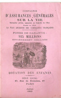 Dotation Des Enfants De La Compagnie D'Assurances Générales Sur La Vie Pour 1912 (ancêtre De L'Assurance-Vie) - 1900 – 1949