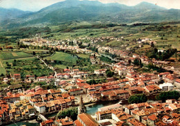 5098 Carte Postale   SAINT GIRONS   Vue Panoramique Aérienne De La Ville Et La Vallée       09 Ariège - Saint Girons