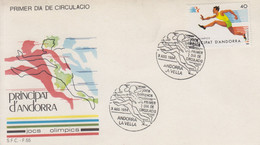 Enveloppe  FDC  1er  Jour    ANDORRE      Jeux  Olympiques   LOS  ANGELES   1984 - Altri & Non Classificati