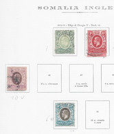 94798) SOMALIA INGLESE- LOTTO FRANCOBOLLI  DI GIORGIO V-USATI-MLH* - Somaliland (Protectorate ...-1959)