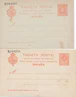 2 Cartes Postal Entier D ESPAGNE Tarjeta Postal ESPANA Numérotées - Autres & Non Classés