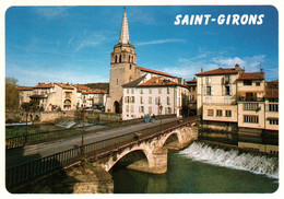 5122 Carte Postale  SAINT GIRONS L'Eglise Le Pont Sur Le  Salat,    09 Ariège - Saint Girons