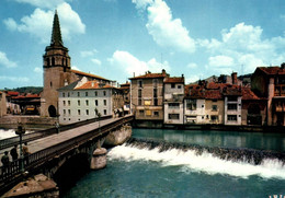 5129 Carte Postale  SAINT GIRONS Centre D'Excursion Du Cousserans L'Eglise Et Le Salat  (Mexicarte Verso )   09 Ariège - Saint Girons