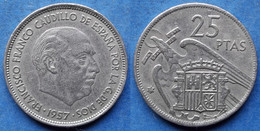 SPAIN - 25 Pesetas 1957 *66 KM# 787 F. Franco (1936-1975) - Edelweiss Coins - Andere & Zonder Classificatie