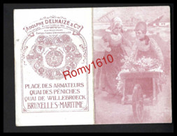 BRUXELLES MARITIME. Petit Calendrier Adolphe Delhaize & Cie, Place Des Armateurs, Quai Des Péniches. 1920. 2 Scans - Maritime