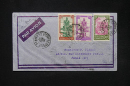 SOUDAN - Enveloppe De Bamako Pour Paris Par 1er Vol Air Afrique Bamako / Europe En 1938, Cachet Au Verso - L 80721 - Storia Postale