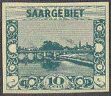 SAAR (1922) Old Bridge At Saarbrucken. Die Proof In Issued Colors. Signed HOFFMANN. Scott No 101, Yvert No 85. - Sonstige & Ohne Zuordnung
