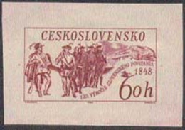 CZECHOSLOVAKIA (1968) Partisans. Mountains. Die Proof In Red. 120th Anniversary Of Slovak Uprising. Scott No 1565. - Essais & Réimpressions