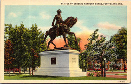 Indiana Fort Wayne General Anthony Wayne Statue Curteich - Fort Wayne