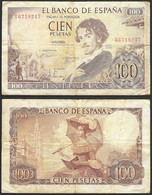 SPAIN - 100 Pesetas 1965 "G.A. Becquer" P# 150 Europe Bankn - Edelweiss Coins - Other & Unclassified