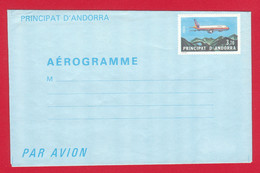 Andorra Aerogramme LF 1 – 1985 – Airbus A310, Moutains (EU) - Interi Postali & Prêts-à-poster