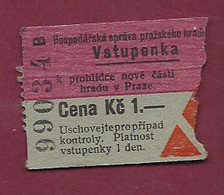 061220A - TICKET CHEMIN DE FER TRAMWAY - PAYS DE L'EST Cena Kc 1 Vstupenka 99034B - Wereld