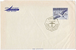 Czechoslovakia Aerogramme LF 1 – 01.04.1959 (first Flight Praha – Leningrad 01.06.1968) – Heron (EU) - Aerograms