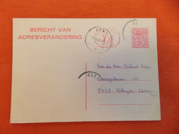 België 1984 Adreswijziging Verstuurd Uit Gent - Adreswijziging
