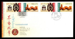 Hong Kong 2007 Fine Woodwork Joint Finland Stamps FDC - Covers & Documents