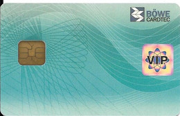 -CARTE-PUCE-MAGNETIQUE-Allemagne-CB-BANQUE BOWE CARDTEC-NEUVE-Modele-Plastic Epais Glacé-TBE-RARE - Disposable Credit Card