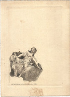 GRAVURES SUR PAPIER A LETTRE . SALLE DE GARDE . 19EM . LA MEPRISE - Non Classés