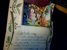 Lettre à Système Decoupis- Moblle Thème Creche De Noël Année 1952 - Di Natale