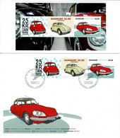 Denmark 2017; Vintage Cars; Souvenir Sheet MNH(**), And Set Of 3 From Souvenir Sheet On FDC. - Other & Unclassified
