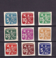 TCHECOSLOVAQUIE  1945  :  Y/T  TIMBRES POUR JOURNAUX N° 26 27 28 29 30 31 32 33 35  NEUF* - Francobolli Per Giornali