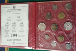 1993   - ITALIA REPUBBLICA  -  SET FIOR DI CONIO  - 11 MONETE  - GOLDONI - - Set Fior Di Conio