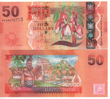 FIJI   50 Dollars P118   (ND 2012  )   Flower On Front - Cerimonial  On Back   UNC - Fidschi