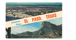 EL PASO, Texas, USA, Greetings From,  2 Views Described On Back, 1965 Chrome Postcard - El Paso