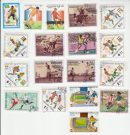 Lot De 18 Timbres Sur Le Thème Du Football ! - Usati