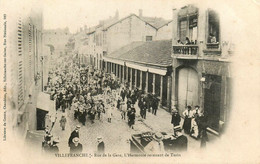 Villefranche Sur Saone * Rue De La Gare , L'Harmonie Revent De Turin ( Torino ) * Fanfare - Villefranche-sur-Saone