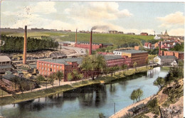 Blick Auf MITTWEIDA Sachsen Vom Carolafelsen Auf Fabrik Anlagen Color Vogelschau Gelaufen 26.4.1913 TOP-Erhaltung - Mittweida