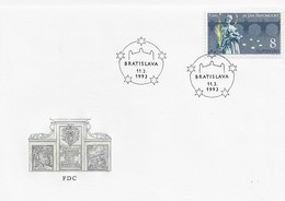 3572 FDC Slovensko Bratislava 1993,NAVIDAD - Lettres & Documents