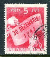 ROMANIA 1948  1st Anniversary Of Republic Used. Michel 1170 - Used Stamps