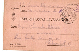 A96 - TABORI POSTA MARSCHKOMPAGNE STAMP MATTERMARK  TO KOLOSVART CLUJ ROMANIA/HUNGARY  1915 - WO1